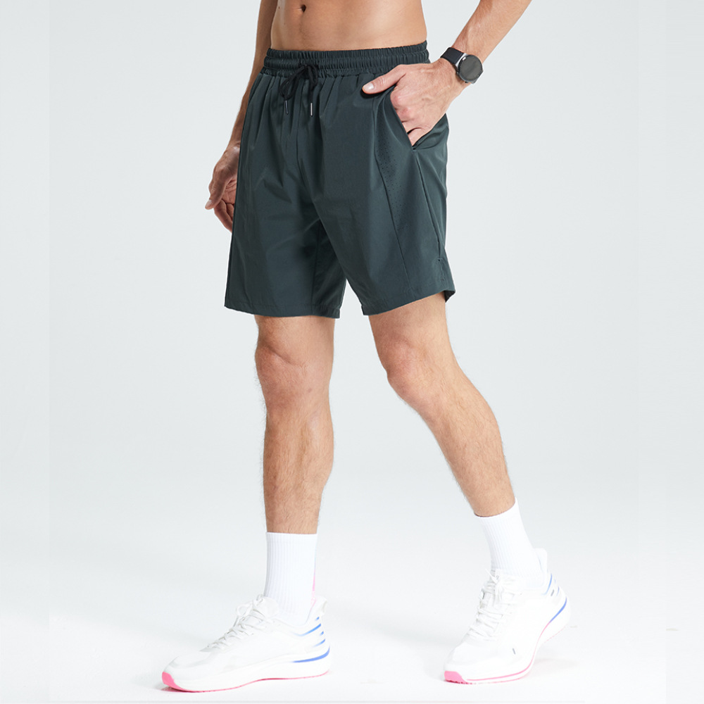 Pantalones cortos lulu pantalones de baloncesto de secado rápido de uso externo delgado de seda de hielo de verano para hombres pantalones cortos deportivos de ejercicio de ocio de cinco puntos