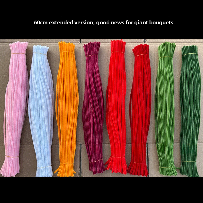 Encrypted twist rods (MaoGun) DIY craft pipe cleaners, ultra‑dense, multi‑color sets (about 100 pcs)