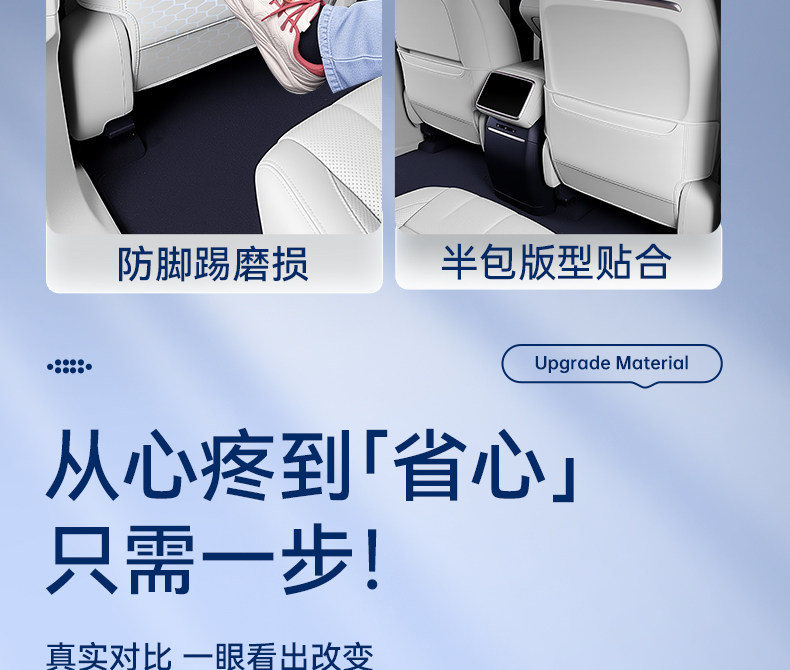Suitable for Qijing GT7 seat anti-kick pad, rear seat backrest protection, car interior modification accessories and supplies