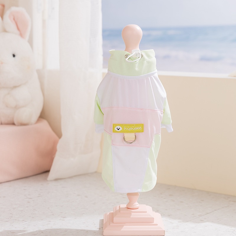 Primavera y verano perros tracción bolsa de hielo sandalias chaleco gato ropa de perro pequeño y mediano que oso ropa de mascota