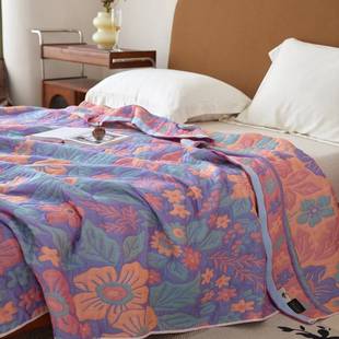 2025 New Color Cotton Cloud Soft Three-Layer Gauze Towel Quilt