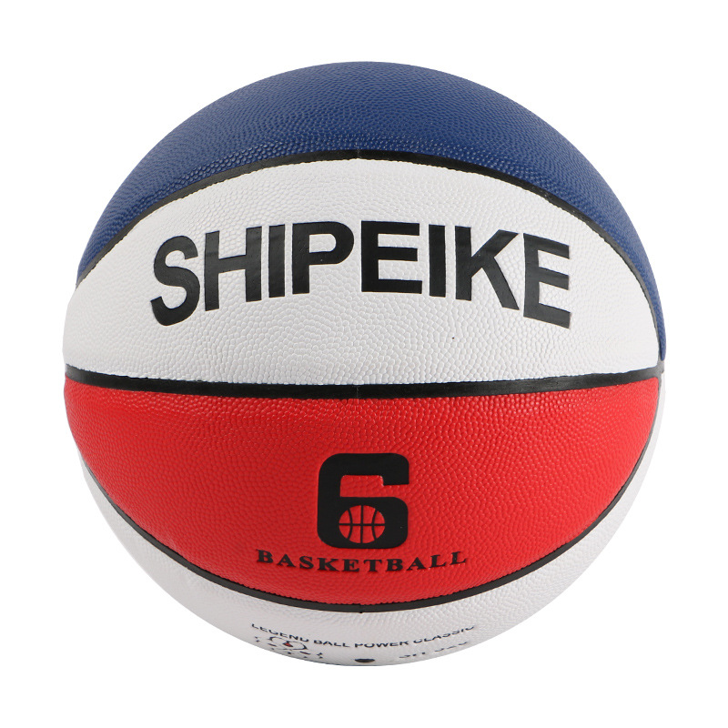 Pu Soft Leather Basketball No. 6 Standard Student Youth Indoor and Outdoor Cement Floor Training Basketball with High Elasticity and Wear Resistance