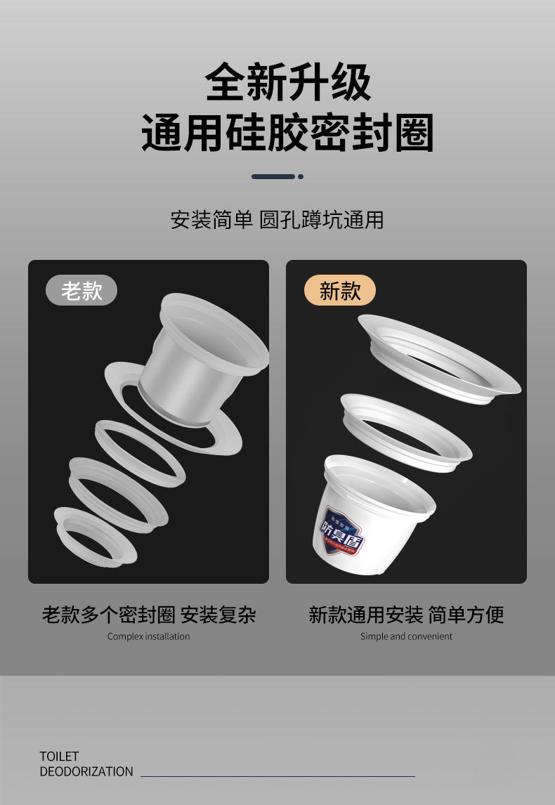 Toilet deodorizer, bathroom odor blocker, squat toilet clogging and odor return wonder device, household squat toilet, squat toilet cover, toilet bowl undefined