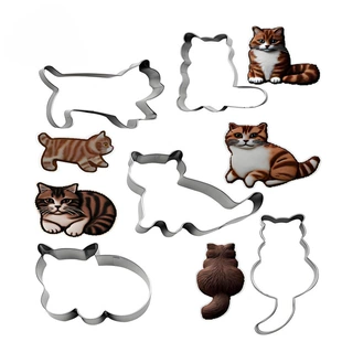 Компактная форма из нержавеющей стали, мастика (фондант), котёнок, котик, DIY