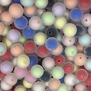 New Stereo Silicone Beads Two-Color Transparent 15mm Round Beads Jewelry Accessories DIY Hand Beads Silicone Loose Beads