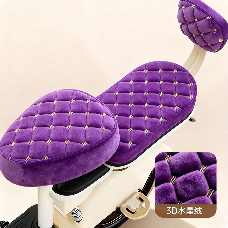 Otoño y invierno cubierta de asiento eléctrico más veludo y grueso Yadi Emma cojín de asiento universal de bicicleta eléctrica batería cubierta de aislamiento de calor