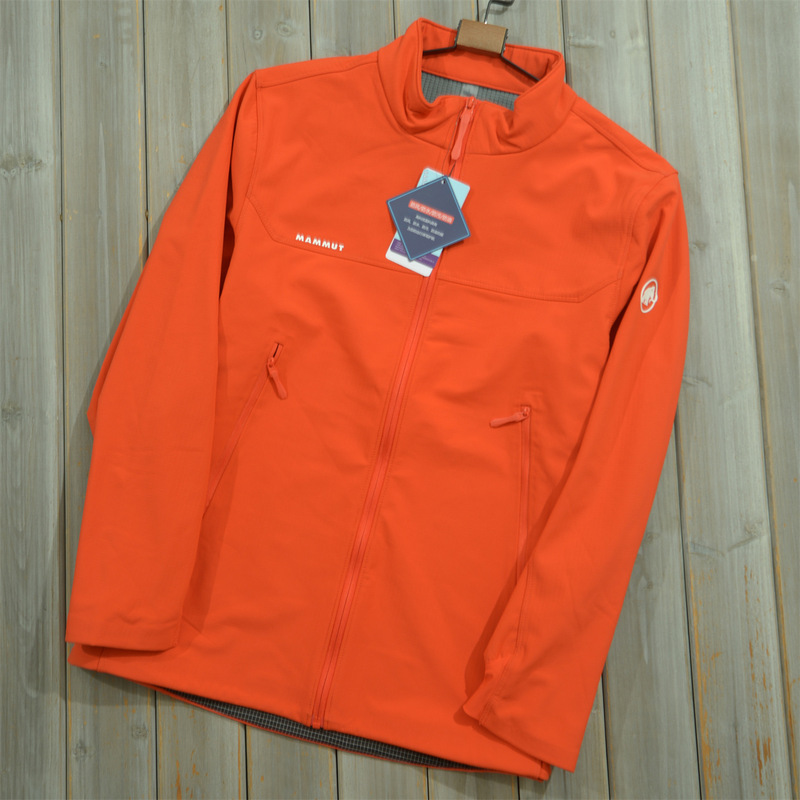 Mammoth Autumn Stand Collar Soft Shell Jacket Outdoor Wear-Resistant Loose Thin Velvet Flight Jacket Large Size Windproof Jacket Trendy