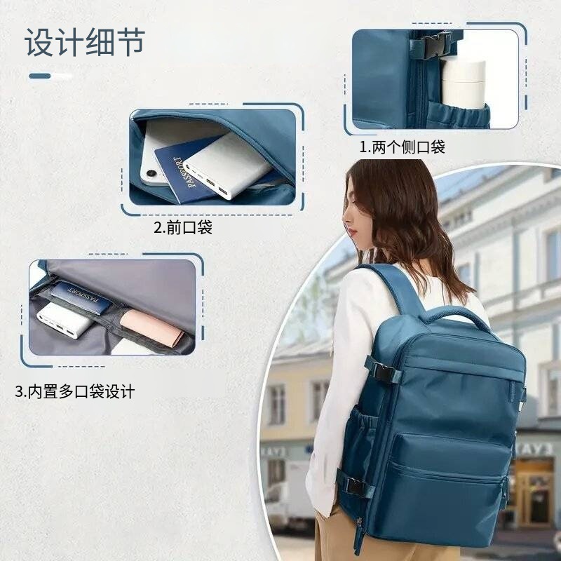 Nuevos productos transfronterizos mochila de negocios de gran capacidad unidireccional bolsa de vacío compresible multicapa de almacenamiento mochila de computadora