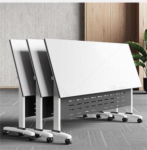 Foldable conference table and chair combination double desk movable splicing mobile long table conference room office training table