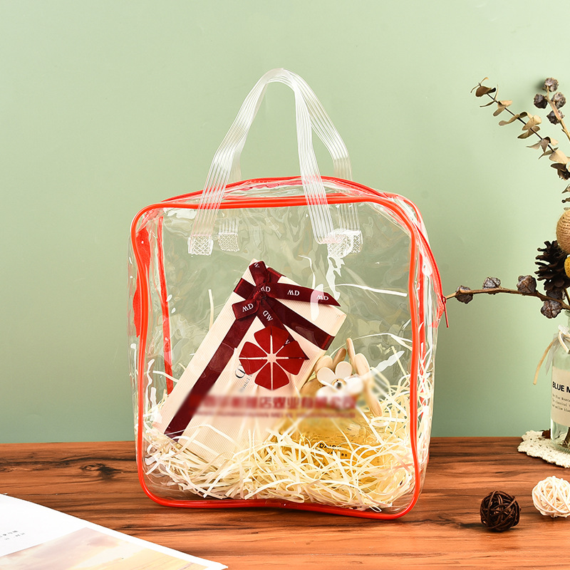 服装pvc收纳袋酒水饮料水果冻pvc包装袋创意通用透明pvc手提袋