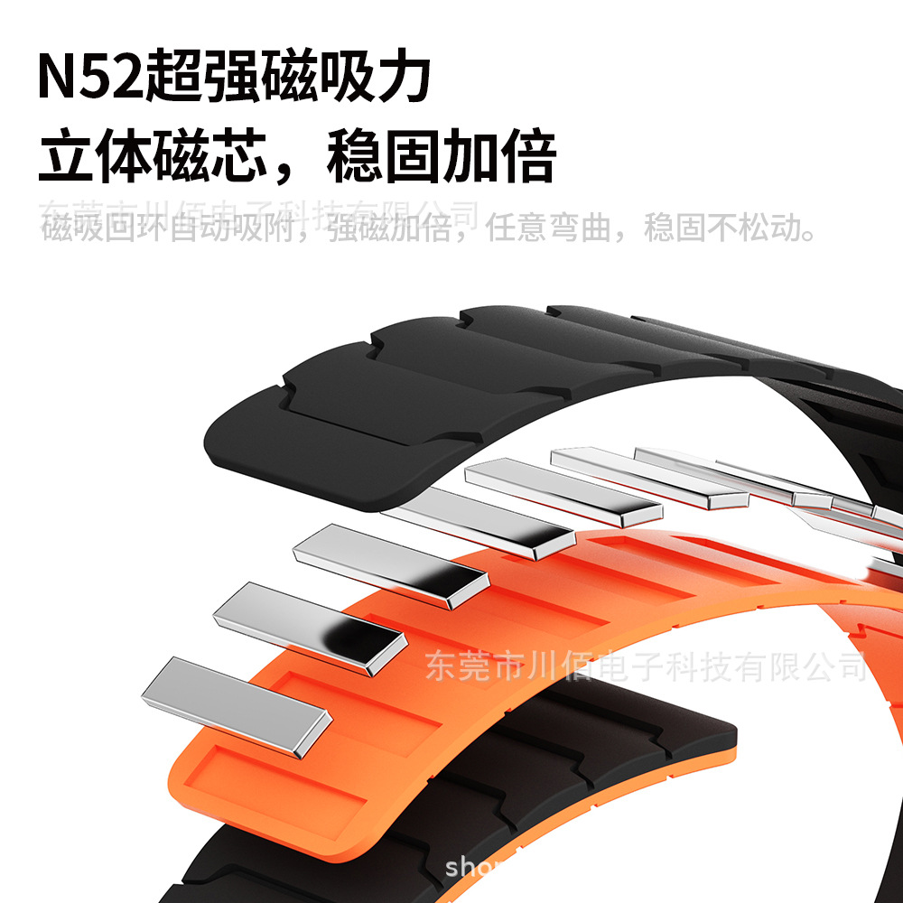 Suitable for Huawei GT5 and GT4 watch straps: Armor loop silicone magnetic attachment Huawei gt Honor watch strap undefined