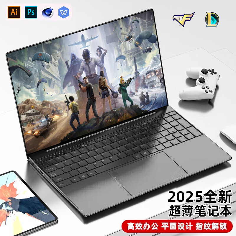 2026 New Model 15.6inch Core I7 Laptop Thin and Light Student Office Design Gaming Computer