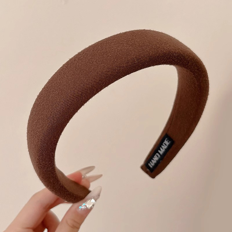Brazo de cabello negro plegado para mujeres retro francés alto cráneo de borde ancho brazo de cabello de compresión para el cabello Bundle para el cabello fuera de la guarnición universal image 21
