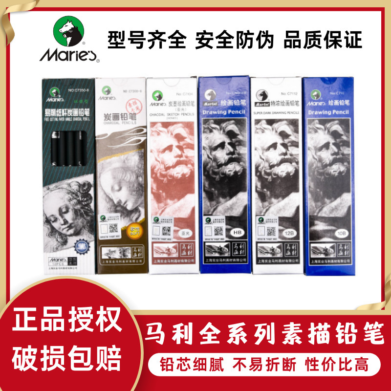 Marley Sketch Pencil 2b Carbon Pen Sketch Sketch Drawing 7300 Carbon Pen Art Professional Painting C7401 Wholesale 4