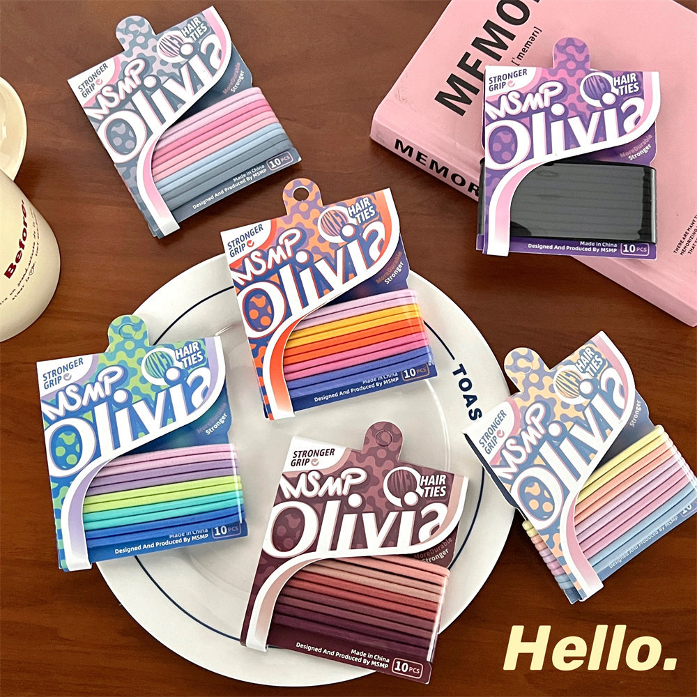 糖果色小清新扎马尾发饰甜美彩色套装后脑勺扎辫子高弹力少女皮筋