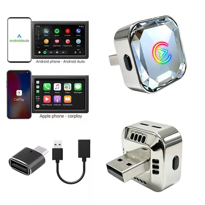 Button Carplay Box Android Other Car Video - k15-crystal-smart-button-adapter-extension-cable-overseas-version