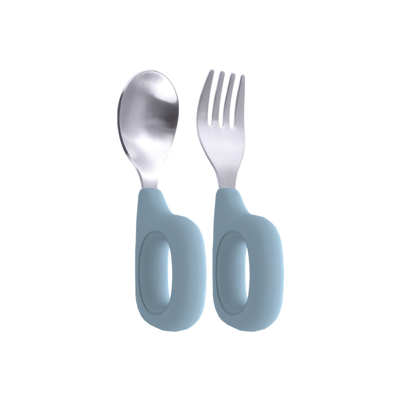 Venta directa de fábrica, vajilla infantil de silicona y acero inoxidable, juego de vajilla creativo de acero inoxidable, tazón de silicona infantil.