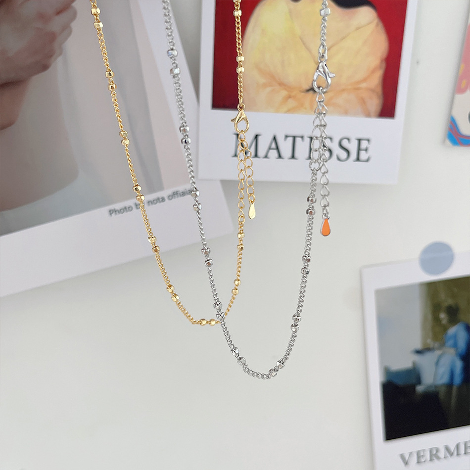 Fashion Solid Color Copper Necklace 1 Piece