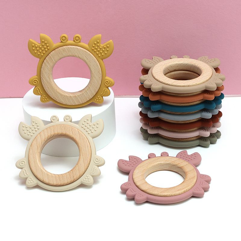 Bestselling Crab Silicone Teether, Cute Food-Grade Baby Soothing Toy, Baby Tooth Grinding Stick Toy