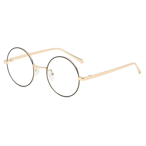 Jet 8063 round frame large frame metal anti-blue light Japanese myopia frame couple glasses student glasses