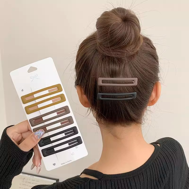 Ins simple abrazadera BB esmerilado toque de cabello, clip lateral, clip de cabello roto, mujer 2024 nuevo clip de cabello de cabeza trasera