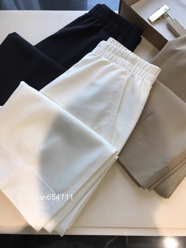 小山本~有时髦感~有舒适度！高腰显瘦宽松百搭直筒裤九分休闲裤女|undefined