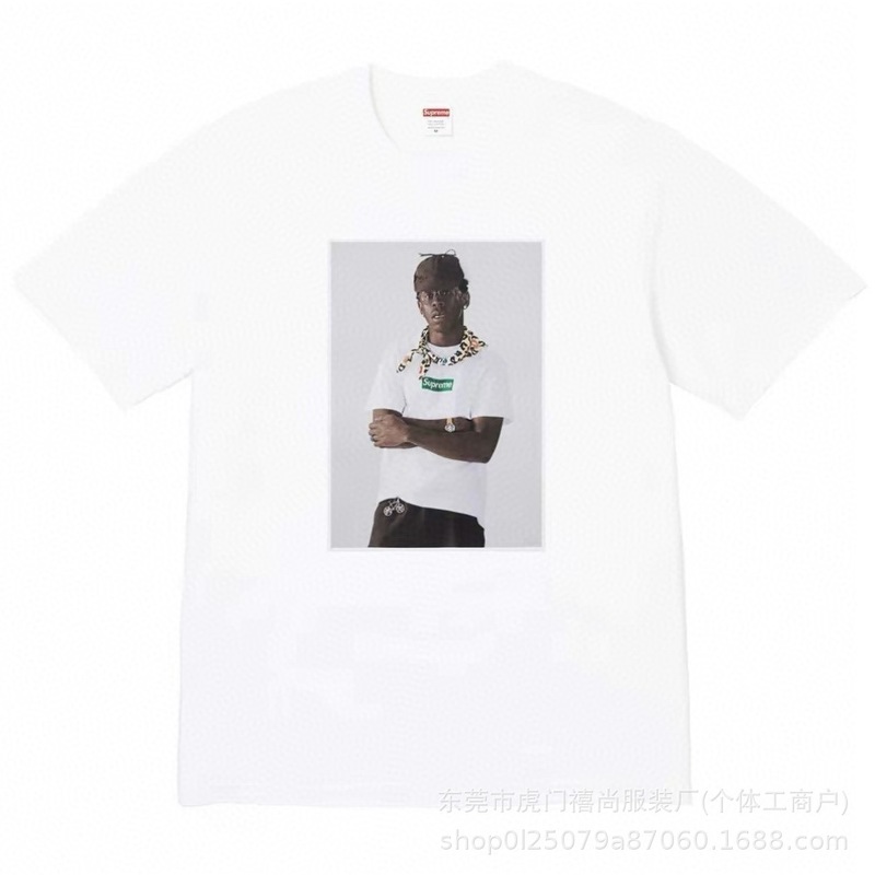 クロスボーダー 25ss アメリカントレンド Supreme ハイバージョン レタープリント ラウンドネック 半袖 ユニセックス ゆったり カジュアル Tシャツ|undefined