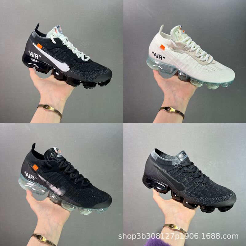 Original Vapormax2.0 Ow Air-Cushioned Running Shoes Off-W Collaboration 2018 Knitted Breathable Casual Sports Shoes Original Vapormax2.0 Ow Air-Cushioned Running Shoes Off-W Collaboration 2018 Knitted Breathable Casual Sports Shoes