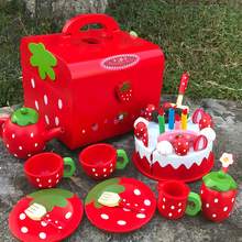 女孩新年生日礼物仿真蛋糕幼儿童木质切切乐过家家厨房小公主玩具