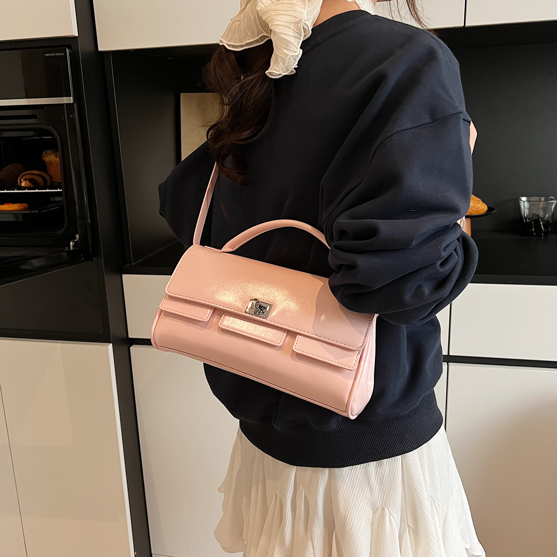 Diseño de nicho 2025 nueva tendencia moda todo-fósforo bolso de mano casual bolso de mensajero de un solo hombro simple