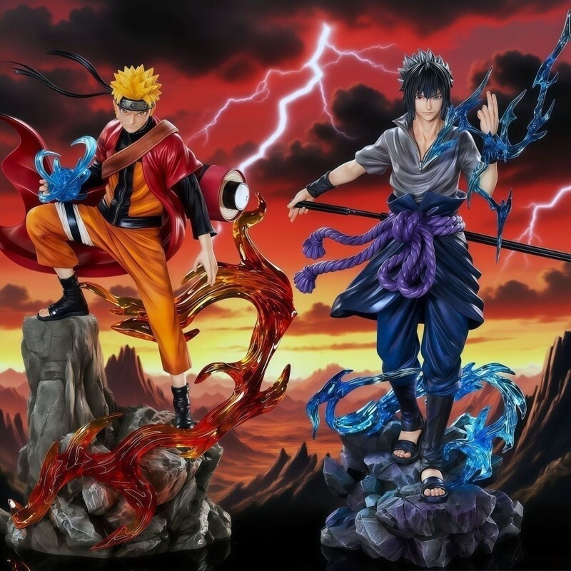 In-stock Naruto: Ten Years of Ninjutsu Series - Naruto and Sasuke GK Figures Anime Model Statue Ornament Gift In-stock Naruto: Ten Years of Ninjutsu Series - Naruto and Sasuke GK Figures Anime Model Statue Ornament Gift