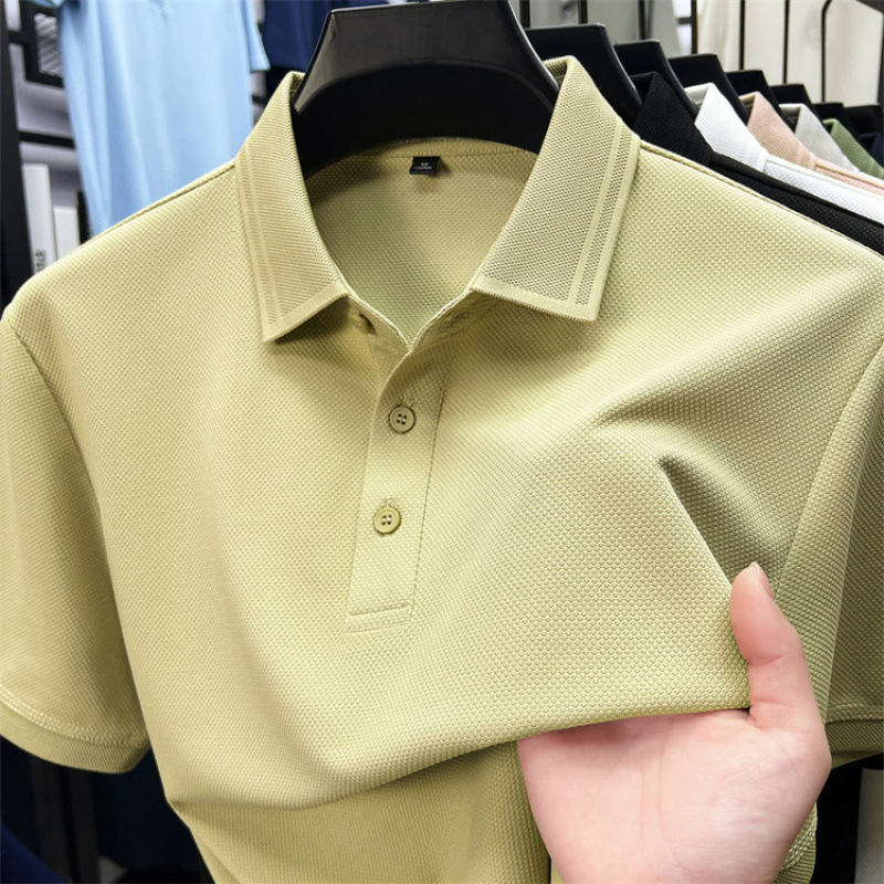 70支合纱菠萝花提花面料，丝光电脑领搭配对色扣，大厂一等品，5A