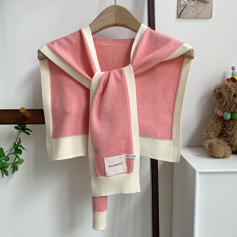 Sopa de punto de alta sensación 2025 otoño y invierno nuevo engrosado calentamiento de cuello hombro bufandas al por mayor