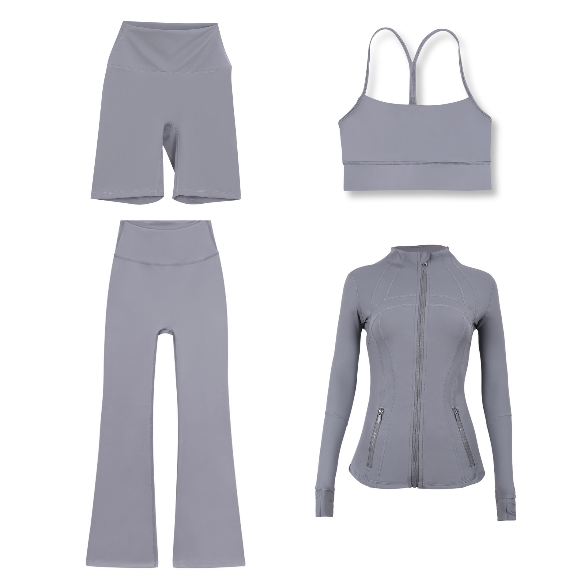 Dames sportjas en flare broek active set vierdelig_voghion.com