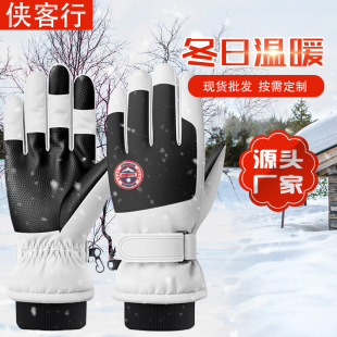 Outdoor professional winter ski gloves touch screen men and women riding gloves windproof warm mountaineering gloves wholesale