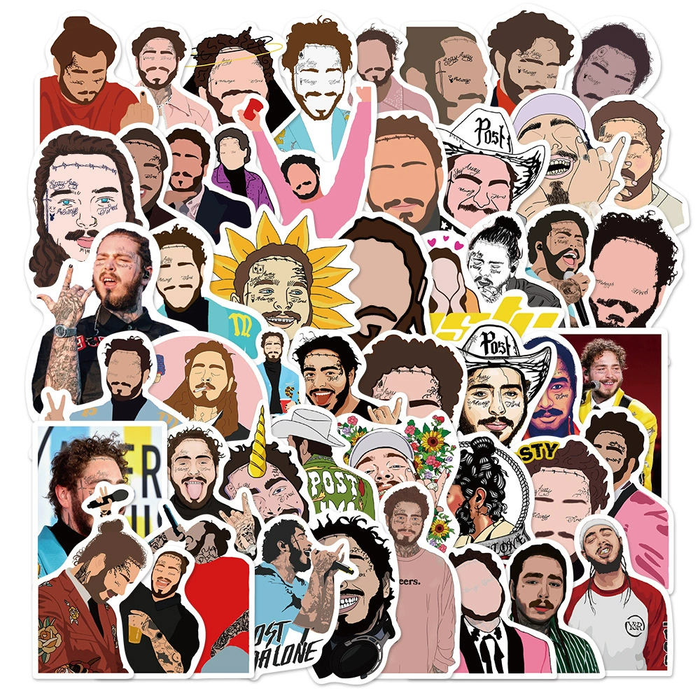 50 листов/упак. Американский певец Boz Malone граффити наклейки декоративный багаж ноутбук гитара водонепроницаемые наклейки