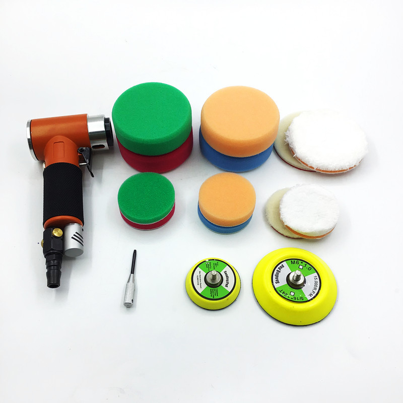 2寸 3寸气动抛光打磨机偏心轴汽车美容内饰清洗机毛刷盘 打蜡机