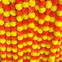 印度婚庆装饰万寿菊拉花万圣节斋戒节礼拜花环墨西哥亡灵节现货