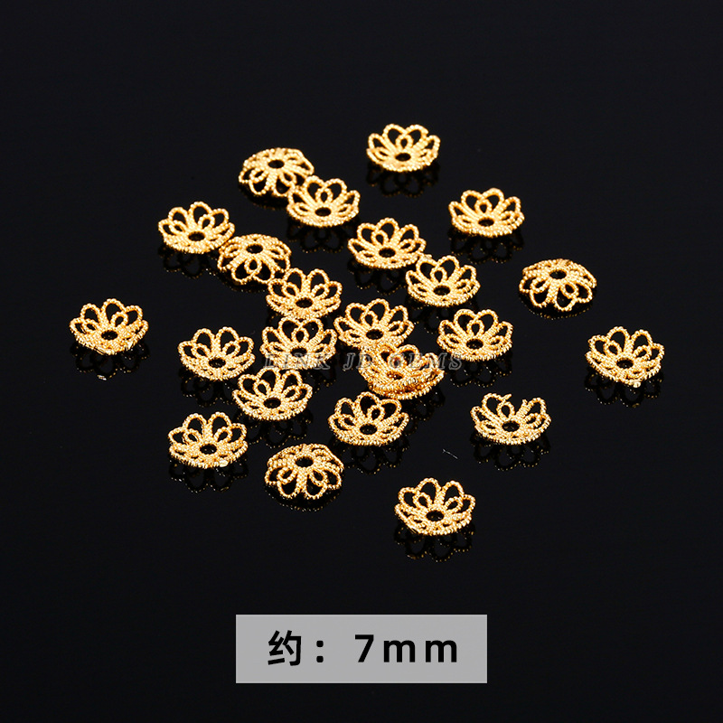 Gold -plated double -layer hollow flower support
