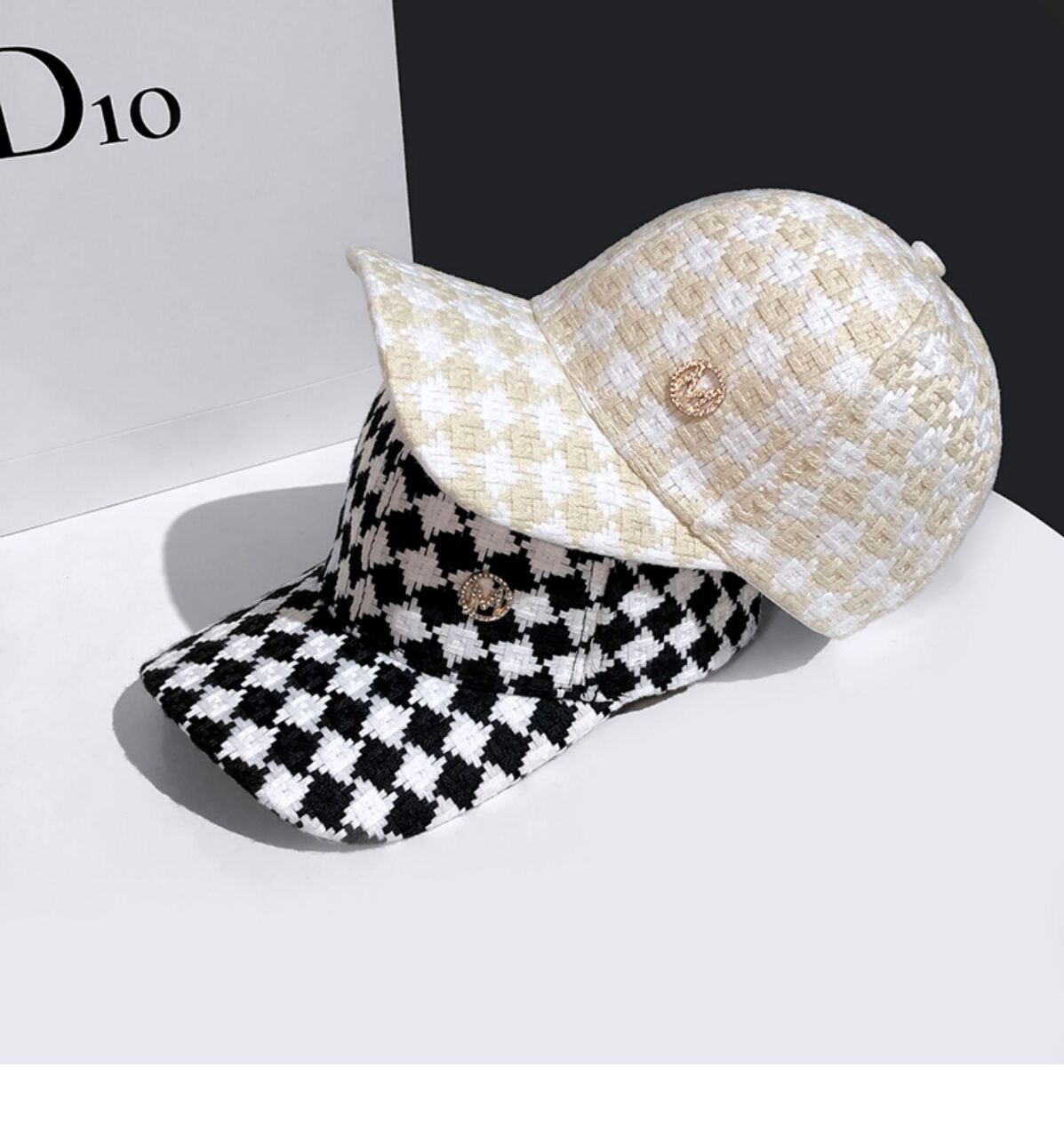 Γυναικεία φθινοπωρινή και χειμερινή καρό M Letter Γλώσσα πάπιας Κορεατικής έκδοσης Ευέλικτο μοντέρνο σκίαστρο μπέιζμπολ καπέλο_voghion.com