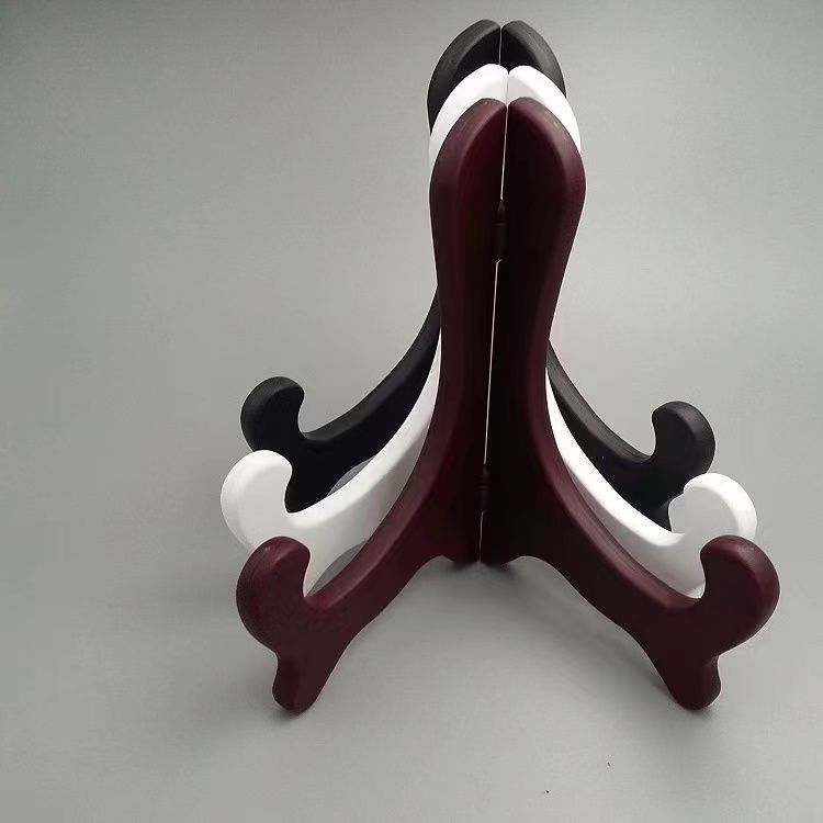 Plastic display stand for 357g tea cake, foldable, black, white, brown, decorative display rack