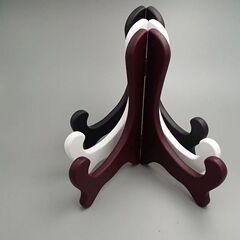 Plastic display stand for 357g tea cake, foldable, black, white, brown, decorative display rack