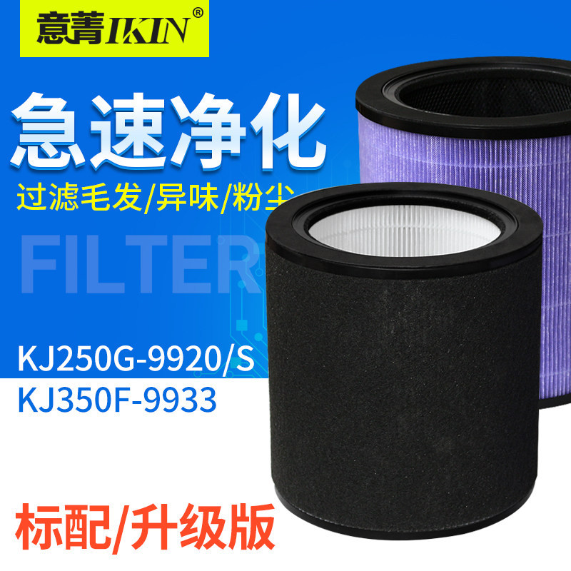 适配安德迈空气净化器滤芯KJ250G-9920S/9920过滤网KJ350F-9933