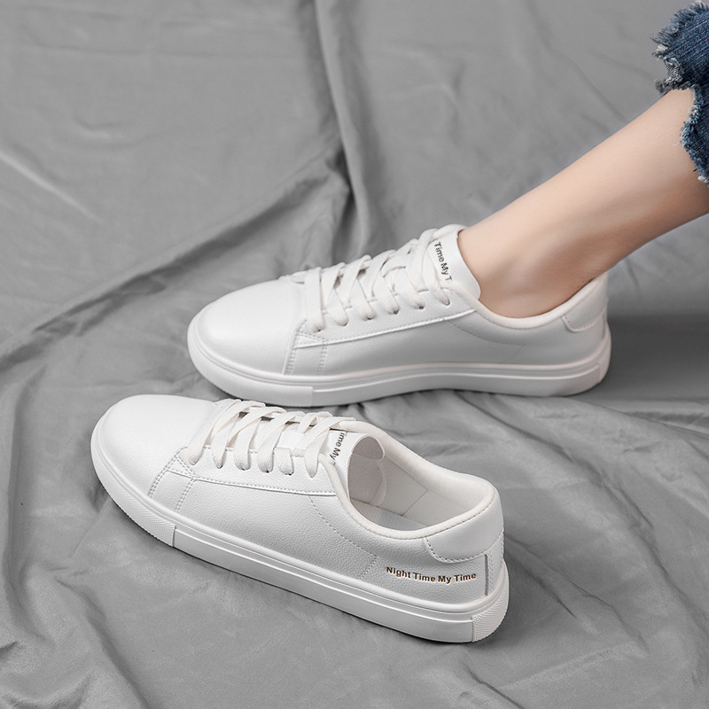 Zapatillas Casuales Blancas Augu Shiden para Mujer, Primavera 2026, Estilo Coreano, Planas, Cómodas y Deportivas para Estudiantes