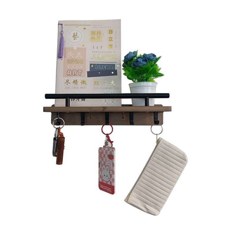 Amazon sala de estar colgante de madera pared colgante de pared estante de almacenamiento colgante de llaves de puerta de entrada marco de madera