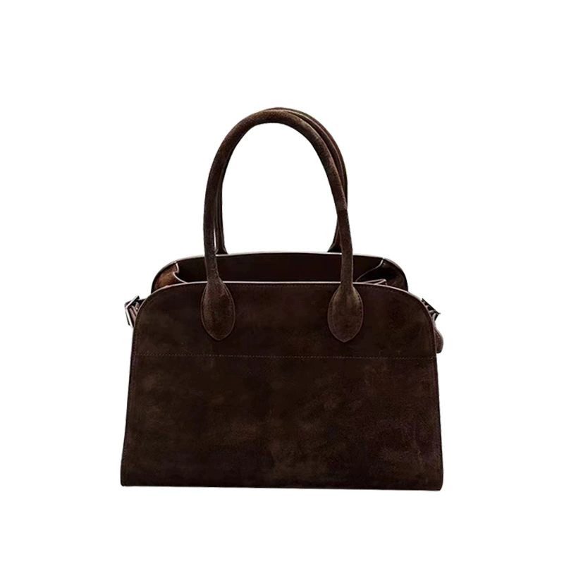 Retro capacious matte one-shoulder bag, shoulder bag, genuine leather