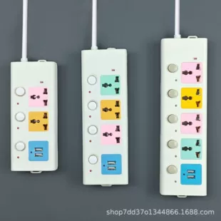 Удлинитель с несколькими розетками USB выключатели евро/британский стандарт
