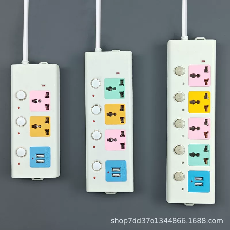 Удлинитель с несколькими розетками USB выключатели евро/британский стандарт