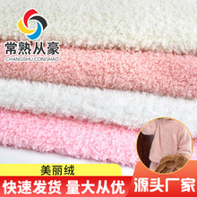现货云朵绒全涤针织美丽绒蚂蚁绒宝贝绒毛绒玩具鞋材服装绒布面料