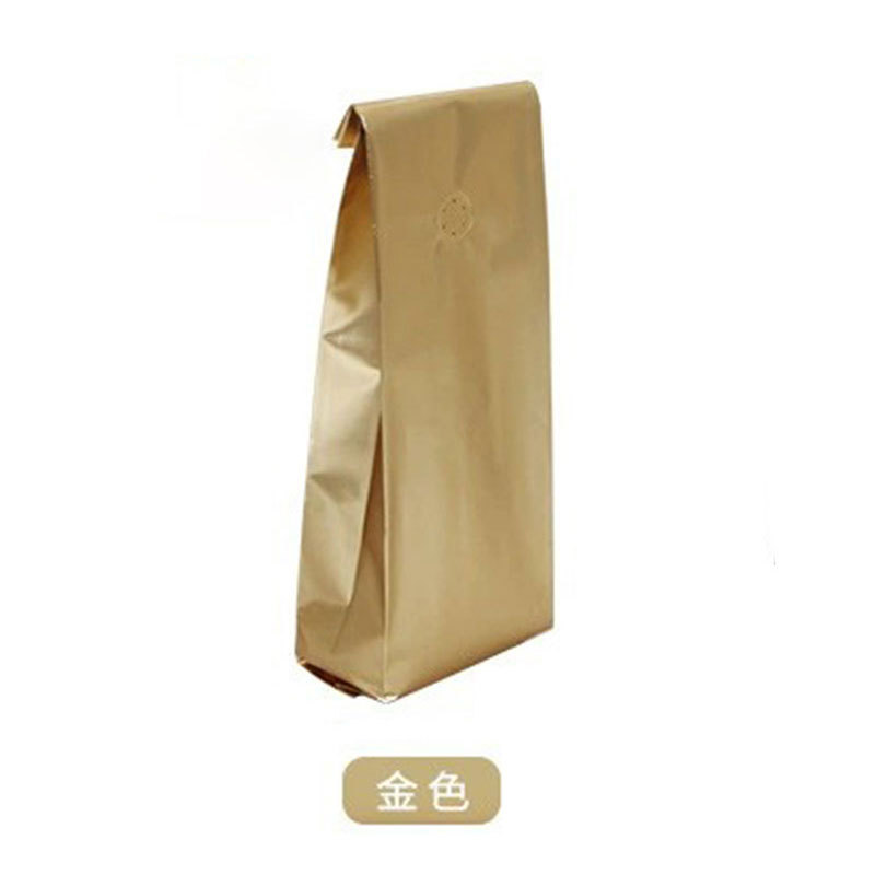 La mitad de una libra bolsa de embalaje de alimentos bolsa de papel de aluminio bolsa de té aluminizado bolsa de órgano con válvula de escape bolsa de embalaje de granos de café